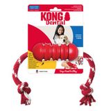 Kong Dental Diş Sağlığı Destekli İpli M Kırmızı Köpek Oyuncağı