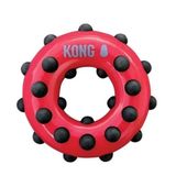 Kong Dotz 15 cm Siyah Kırmızı Large Halka Sesli Köpek Oyuncağı