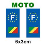 Kongo Bayrağı Motosiklet Plaka Çıkartması