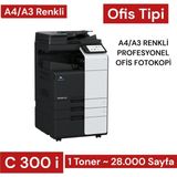 Konica Minolta Bizhub C300i A3/A4 Renkli Fotokopi Makinesi – Çok Fonksiyonlu Lazer Yazıcı & Tarayıcı - Çok Renkli