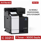 Konica Minolta Bizhub C3321i A4 Renkli Fotokopi Makinesi – Çok Fonksiyonlu Lazer Yazıcı, Tarayıcı - Siyah