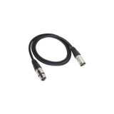 König 3 Metre Xlr Mikrofon Kablosu – Siyah | Xlr Erkek-Dişi | Stüdyo & Sahne Ses Kablosu