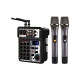 Konig K-6000 6 Kanal Dec Mikser ve 2 El Mikrofon