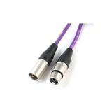 König Mor Renk Stereo 15 Metre Xlr-Xlr Mikrofon Kablosu – Profesyonel Ses Ve Canlı Performans Kablosu