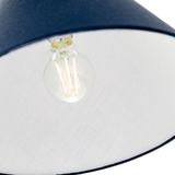 Konik Abajur Lambader Şapkası 22cmx40cm Yükseklik 22cm Lacivert