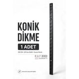 Konik Dikme 200 Cm Siyah 1 Adet – Çift Sıra Delikli Modüler Mağaza Raf Profili Direği