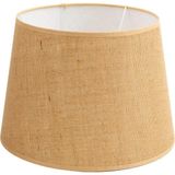 Konik Masa Tavan Yer Lambası Abajur Başlığı Doğal Jüt Kumaş 20X25X20 - Beyaz - Gold - Çok Renkli