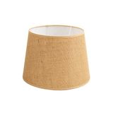 Konik Masa Tavan Yer Lambası Abajur Başlığı Doğal Jüt Kumaş 20x25x20
