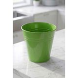 Konik Metal Saksı & Vazo - 23 cm Dekoratif Çok Amaçlı Renkli Çiçeklik (23X23/16 Cm) - Fıstık Yeşili