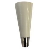 KONIK MOBILYA DOLAP AYAGI BEYAZ PARLAK KROM 15 CM.