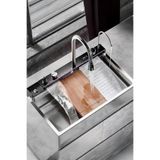 Konk Tools Premium Krom Akıllı Mutfak Evyesi- 75X46 cm Çok Fonksiyonlu- Lüx Dijital Akıllı Eviye Seti