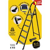 KonkTools Leo 5+1 Basamaklı Metal Merdiven, leo5