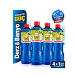 KONSANTRE GÜÇ Derz&Banyo Duşakabin Fayans Arası Temizleyici 1 Litre x 4 Adet –Küf,Sararma ve Kireç Karşıtı Güçlü Formül