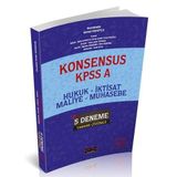KONSENSUS KPSS A Hukuk, İktisat, Maliye, Muhasebe Tamamı Çözümlü 5 Deneme