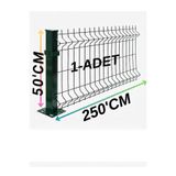 KONSEP Panel Çit Takımı 4 MM yeşil yükseklik 50 cm uzunluk 250 cm ÇUBUKLU 1 adet