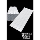Konsepp Galvanizli Trapez Çatı Kaplama Sacı – 2 Metre (2 Adet-Su Geçirmez ve Paslanmaz Metal Sac) - Beyaz