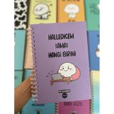 Konsept Halledicem Ama Hangi Birini Tasarımlı Tarihsiz Konuşan Ajanda Planner Mavi