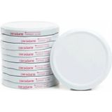 Konserve Kapağı Kavanoz Kapağı Çift Silikonlu Şişe Kapağı - Beyaz - 50 Adet - 300 ml