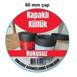 Konserve ve Kavonoz Kapaklarına Uyumlu Kapaklı Kokusuz Küllük Kapağı 5 Adet
