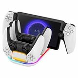 Konsolplus Ps5 Dualsense - Ps Portal 3 İn 1 Şarj Standi Rgb Işikli Pg-p5p03 beyaz
