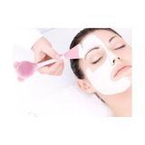 Kont Silikon Yüz Temizleme Fırçası ve Maske Uygulama Spatulası - Ahşap