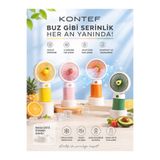 KONTEF Şarjlı Mini El Fanı Masaüstü Standlı 3 Kademeli Taşınabilir Soğutucu Fan