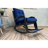 Kontes Sallanan Sandalye, Lacivert, Wenge Siyah Ayaklı