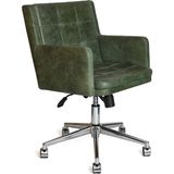Kontra Office Chair Haki Deri Kaplama Ofis Sandalyesi - Yeşil - Standart