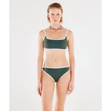 Kontrast Detaylı Bikini Alt - Haki - XL