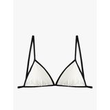 Kontrast Detaylı İpli Üçgen Bikini Üstü