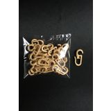 Konur Store Rustik Perde, Ahşap Ve Plastik Halka Klipsi, Natural-çam Rengi- 25 Adet