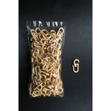 Konur Store Rustik Perde,ahşap Ve Plastik Halka Klipsi, Naturel/çam Rengi- 100 Adet.