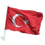 Konvoy Bayrağı - Düğün - Oto Fors Türk Bayrağı 30X45 Cm -5 Adet