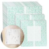 KONWEDA 25 Adet Su Geçirmez Ostomi Çantası Duş Örtüsü 25,4 cm x 25,4 cm, Stoma Banyo Koruyucu Kalkan Filmi Yapışkanlı Pansuman Bandajı Ostomi Tedarik Bekçi Aksesuarı, Şeffaf, 25 Piece Set