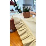 Konyaaltı Çeyizevi 40 X 110 Cm Keten Leke Tutmaz Keten Runner Krem Renk