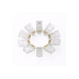 Koodmax 100 Adet - RJ45 Konnektör Network Cat5 Cat6 Jak Jack Ethernet Uç