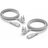 Koodmax 2 Adet - C13 Power Kablo - Kasa Monitör Elektrik Güç Kablosu - Gri - 1.8mt - 1,8 m