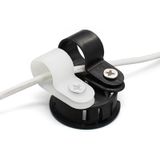 Koodmax 25 Adet 30mm R Tipi Plastik Kelepçe Klips - Kablo Toplayıcı - Vida Çivi Tipi - Siyah