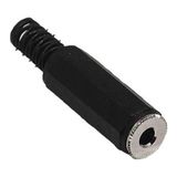Koodmax 3.5mm Stereo Dişi Jack Ses Kablosu Konnektörü - 5 Adet - Siyah