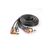 Koodmax - 3rca Erkek To 3 Rca Lale Tos Scart Kompozit Ses Video Av Kablosu - 1.8 Metre
