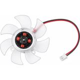 Koodmax 45 mm Ekran Kartı Fanı - Soğutucu Üzeri - 12V / 2 Pin Konnektör - Şeffaf