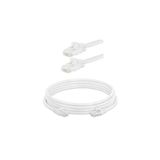 Koodmax - 5 Metre Cat6 Kablo Ethernet Network Kablosu - Fabrikasyon Presli - 23 Awg - Beyaz - 5 mt