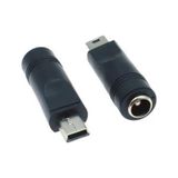 Koodmax - 5 Pin Mini Usb Erkek To Dc 5.5 2.1mm Dişi Soket Çevirici - Güç Adaptörü Fişi Dönüştürücü