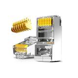 Koodmax 50 Adet - 50u 50 Micron Gold Plated Cat6 Rj45 Metal Konnektör 8p8c Ethernet Kablo Ucu Jack