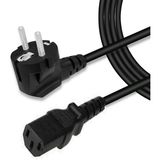Koodmax Bilgisayar Kasa Monitör Ekran Power Güç Kablosu 3*0.75MM 1.5 Metre - Siyah - 1,5 m