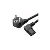 Koodmax - C13 Power Güç Kablosu - 90 Derece L Uç Sol Açılı - Standart Power Kablosu - 1.8 Metre