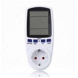 Koodmax - Dijital Wattmetre 220V Priz Tipi 16A 3680W Enerji Sarfiyat Ölçer Tüketim Ölçer - Beyaz