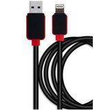 Koodmax iPhone 7 8 x Xs Xr 11 12 13 14 Pro Max Plus Hızlı Şarj Kablosu 2.1 Amper USB 3.0 To Lightning - Siyah - Kırmızı