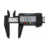 Koodmax Kumpas Dijital LCD Ekran Karbon Fiber Hassas 150MM Kalınlık Ölçer - Siyah