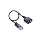 Koodmax RJ9 to 2 x 3.5mm Kulaklık ve Mikrofon Çevirici Adaptör Kablosu